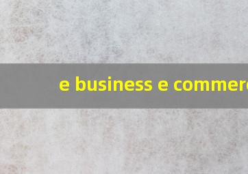 e business e commerce